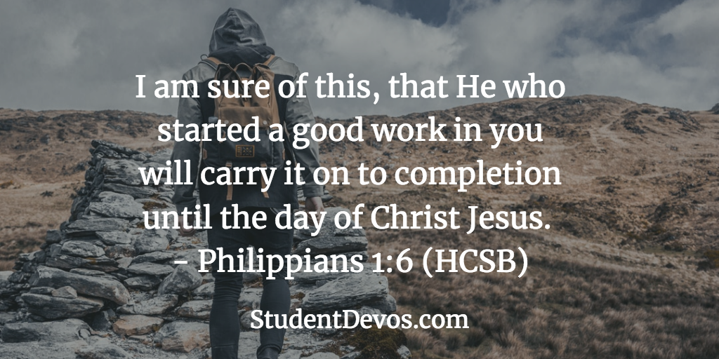 Daily Bible Verse and Devotion – Philippians 1:6