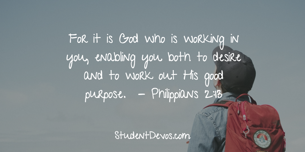 Daily Bible Verse and Devotion – Philippians 2:13