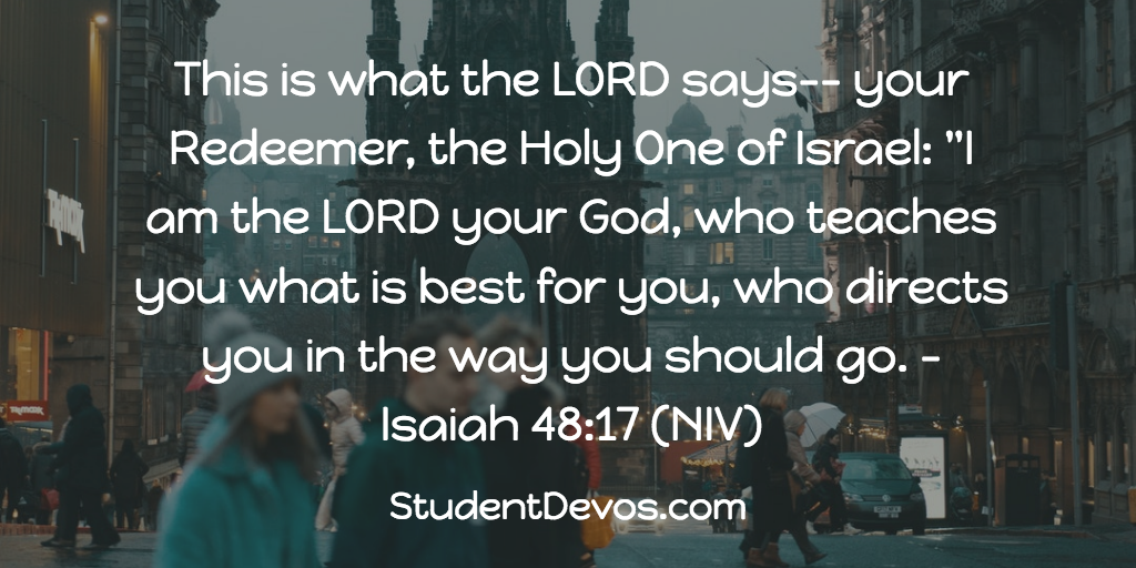 Daily Bible Verse and Devotion – Isaiah 48:17