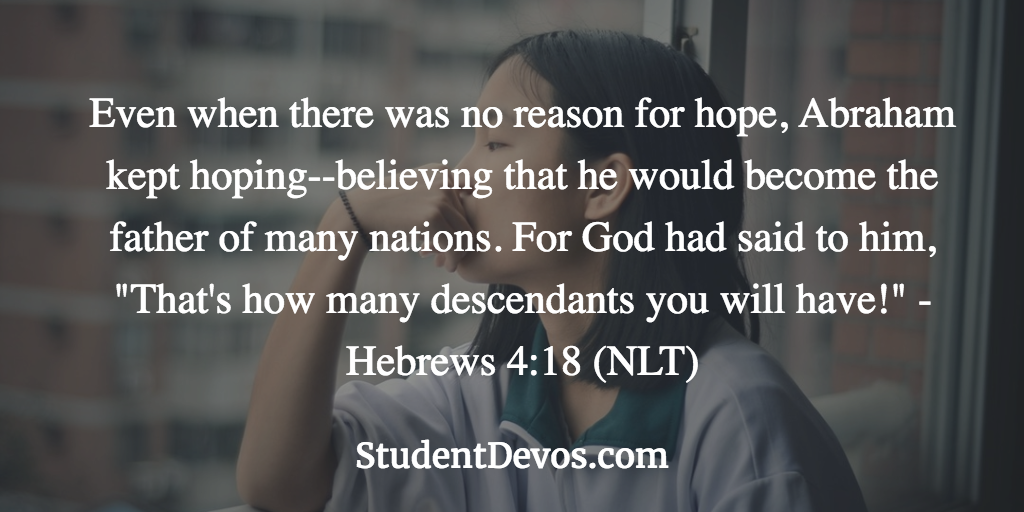 Daily Bible Verse and Devotion – Hebrews 4:18