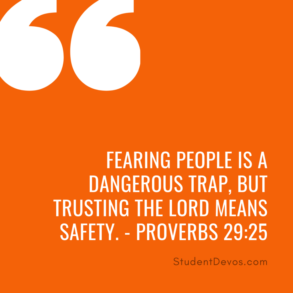 Daily Devotion and Bible Verse – Proverbs 29:25