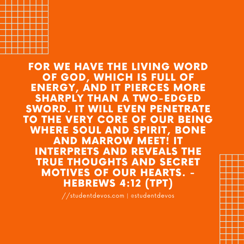 Daily Bible Verse and Devotion – Hebrews 4:12