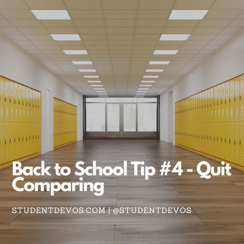 Back To School Tip #4 – Quit Comparing